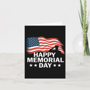 Happy memorial day, patriotic flag veteransHappy m Card