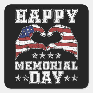 Happy Memorial Day Square Sticker