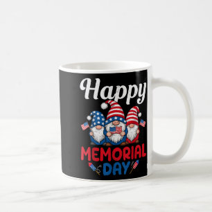 Happy memorial day usa flag patriotic gnomies 4thH Coffee Mug