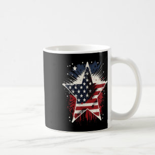 Happy Memorial Day Veteran American Usa Star Flag Coffee Mug