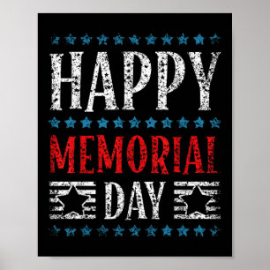 Happy Memorial Day Veteran Military Combat Poster