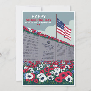 Happy Memorial Day Vietnam War Veterans Holiday Card
