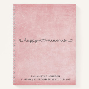 Happy Memories Baby Memory Book Keepsake Journal