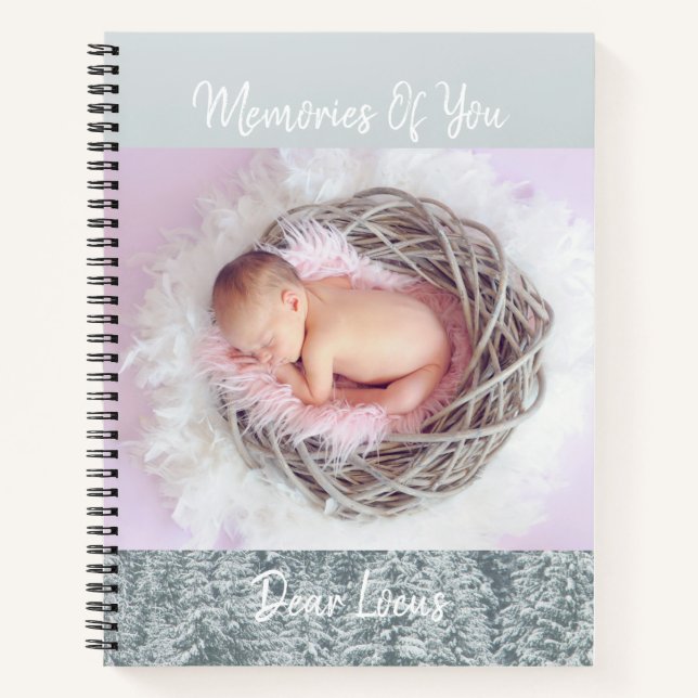 Happy memories Photo and text diy keepsake baby Notebook (Front)