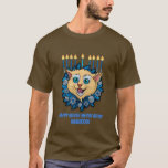 Happy Meow Hanukkah T-Shirt<br><div class="desc">Say,  Happy Hanukkah with this adorable cartoon cat.</div>