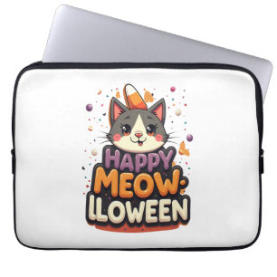 Happy Meow-lloween Cat Laptop Sleeve