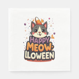 Happy Meow-lloween Cat Napkin