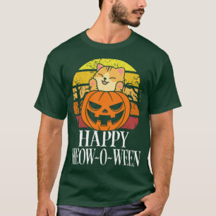 Happy Meow O Ween Funny Cat Lover T-Shirt