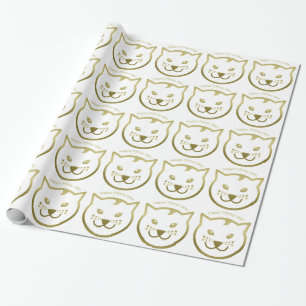 Happy Meow Year - Custom background colour Wrapping Paper