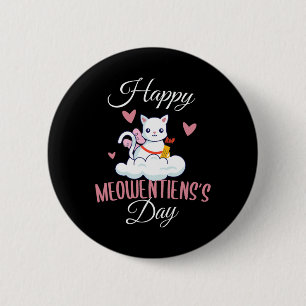 Happy Meowentimes Day Girlfriend Valentine Couple 6 Cm Round Badge