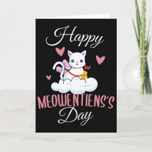 Happy Meowentimes Day Girlfriend Valentine Couple Card