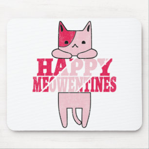 Happy Meowentines Cool valentine's day gifts Mouse Pad