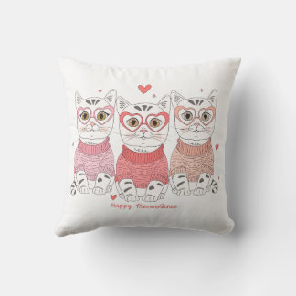 Happy Meowentines Day Cat Cushion