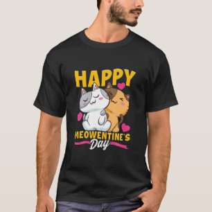 Happy Meowentine's Day Cat Valentine's Day Heart L T-Shirt