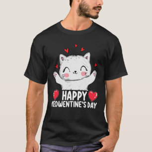 Happy Meowentine's Day Cat Valentine's Day Love T-Shirt