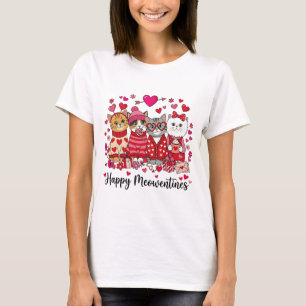 Happy Meowentines Day Cute Valentine Cat Lovers T-Shirt