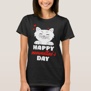 Happy Meowentines Day Cute Women's Cats Valentine T-Shirt