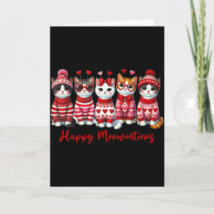 Happy Meowentines Day Funny Gift Valentines Day Ca Card