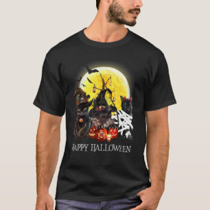 Happy Meowloween  Mummy Black Cat Halloween T-Shirt