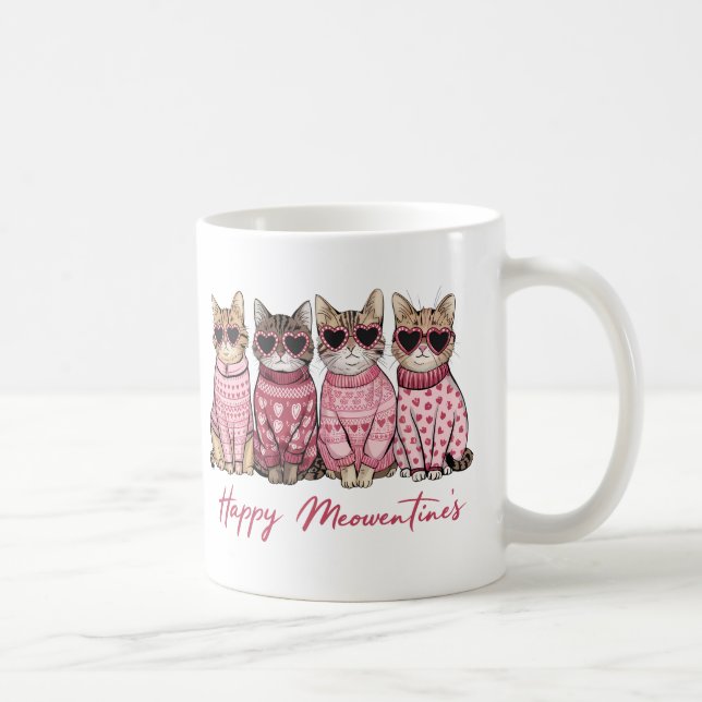 Happy Meowtines Coffee Mug (Right)