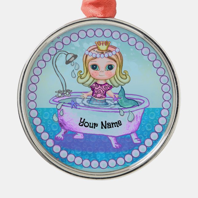 Happy Mermaid Bath ornament (Front)