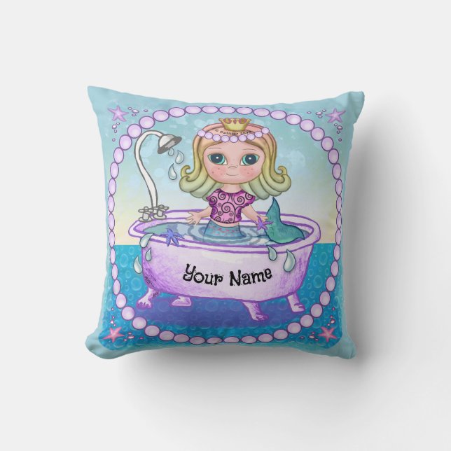 Happy Mermaid Bath pillow (Front)