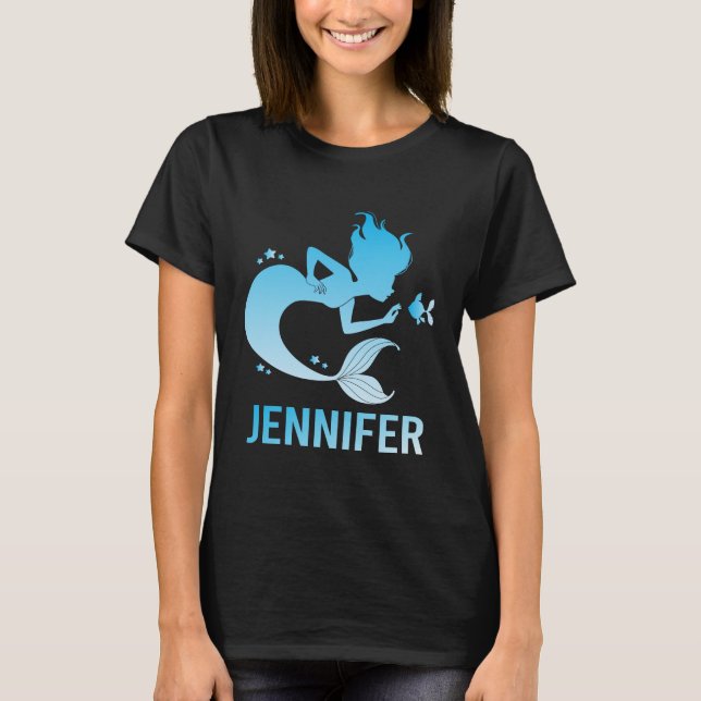 Happy Mermaid - Jennifer Name T-Shirt (Front)