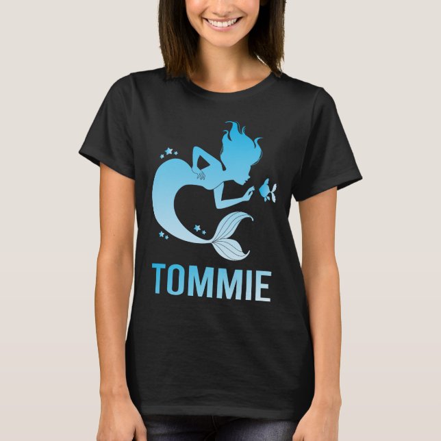 Happy Mermaid - Tommie Name T-Shirt (Front)
