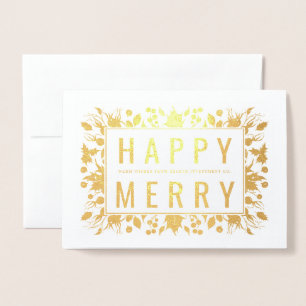 Happy Merry Holiday Foil Card