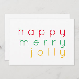 HAPPY MERRY JOLLY 5x7 Flat Card 