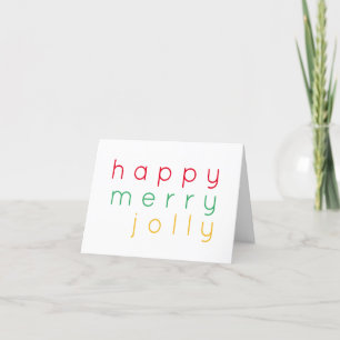 HAPPY MERRY JOLLY Note Card