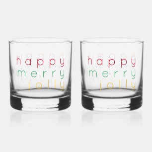HAPPY MERRY JOLLY Rocks Glasses (2)