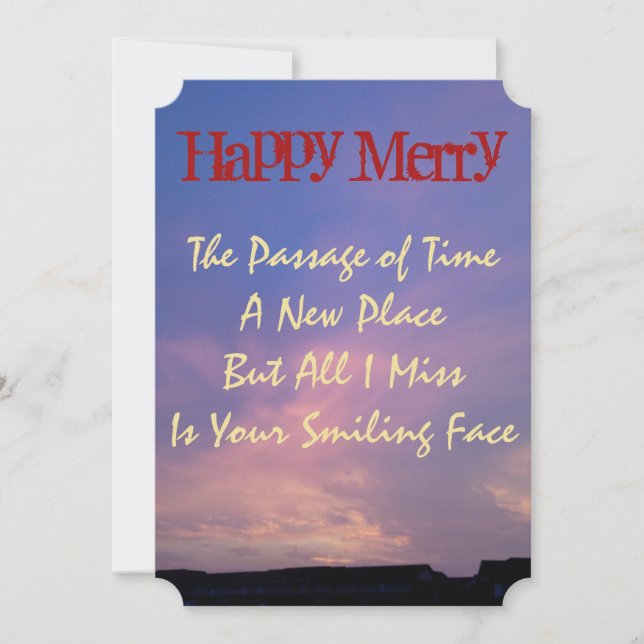 Happy Merry Missing You Card by RoseWrites (Front)