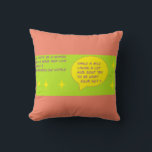 Happy message logo on a cushion salmon pink<br><div class="desc">Cushion salmon pink with happy log make a fun gift</div>