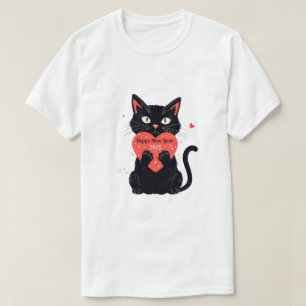Happy mew year 2025 funny cat new yera T-Shirt