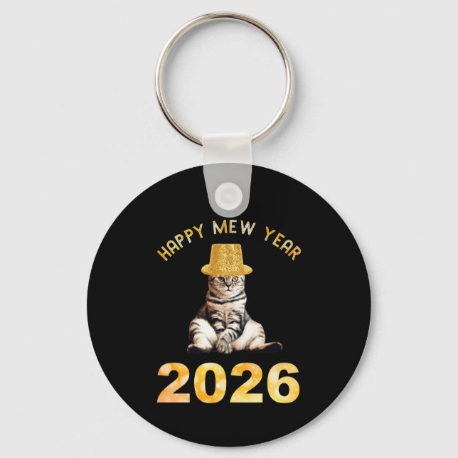 Happy Mew Year 2026 Key Ring (Front)