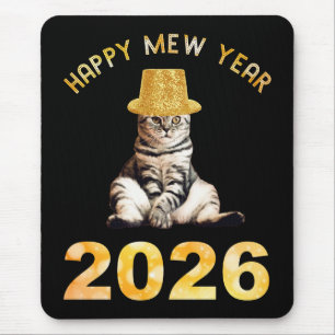 Happy Mew Year 2026 Mouse Pad