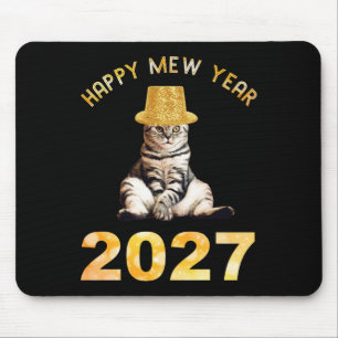 Happy Mew Year 2027 Mouse Pad