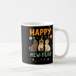 Happy Mew Year Cat Party  Coffee Mug