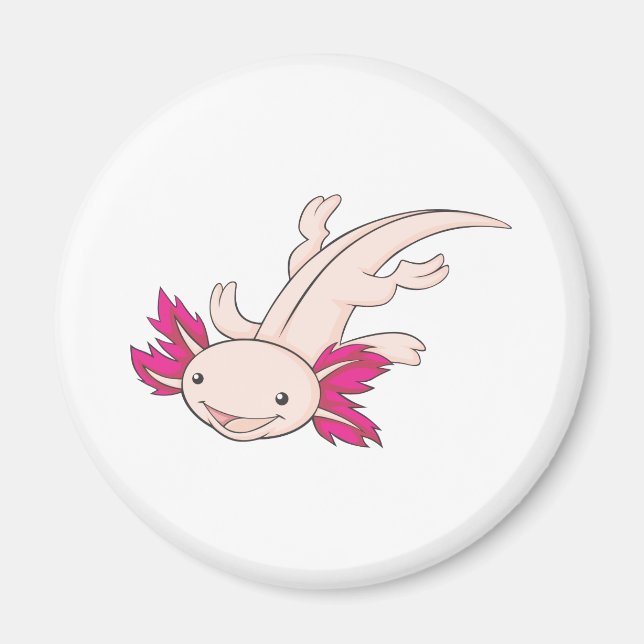 Happy Mexican Axolotl Magnet (Front)