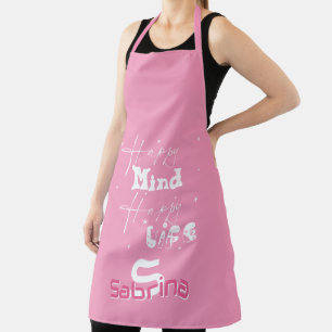 Happy Mind Happy Life Cute Apron