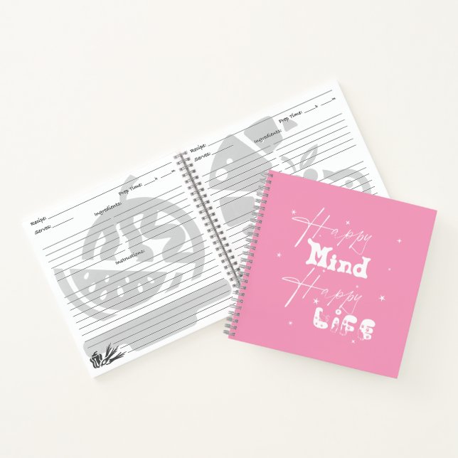 Happy Mind Happy Life Cute Notebook (Inside)