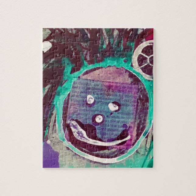 Happy Mixed Media Collage Jigsaw Puzzle (Vertical)