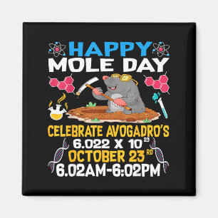 Happy Mole Day On 23rd October Chemistry Lover Wom Magnet