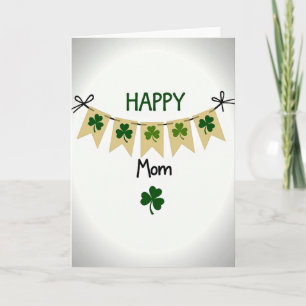 Happy Mom Clover Design Card