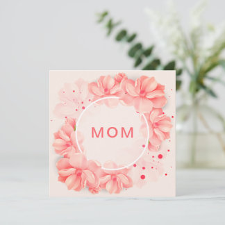 HAPPY MOM Flat Greeting Card