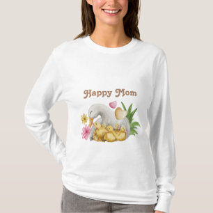 Happy Mom with Baby Watercolor Cute T-Shirt