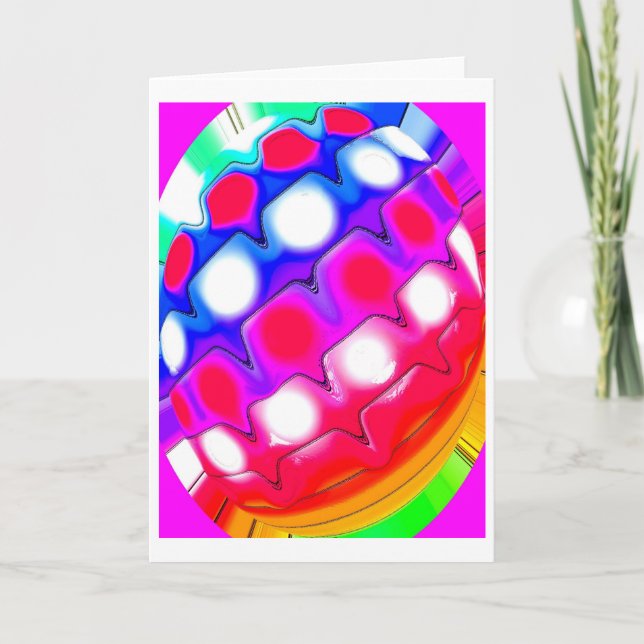 Happy moments abstract art holiday card (Front)