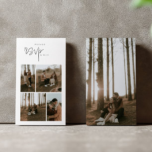 Happy moments photo rsvp enclosure card. card