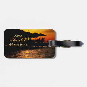 happy moments tropical travel luggage tag